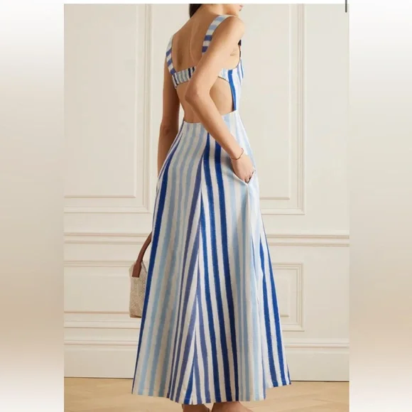 ❤️ Azzurra Cutout Striped Maxi Dress
